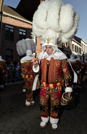 The Gille wearing a traditional hat