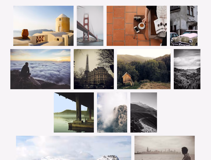 Flexbox gallery with justify-content: center