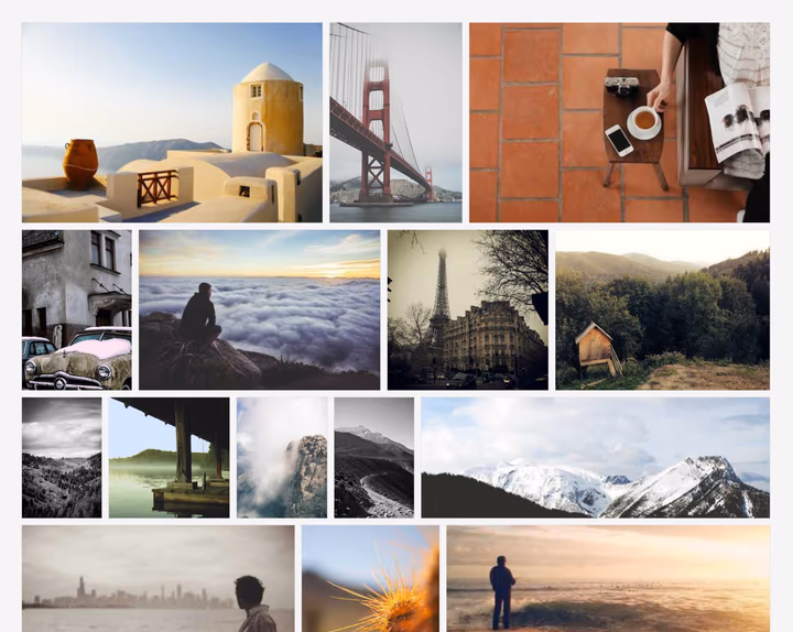 Justified layout gallery