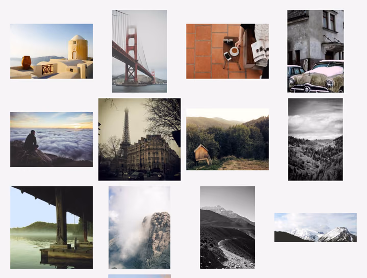 Square grid gallery with contain (letterboxed)